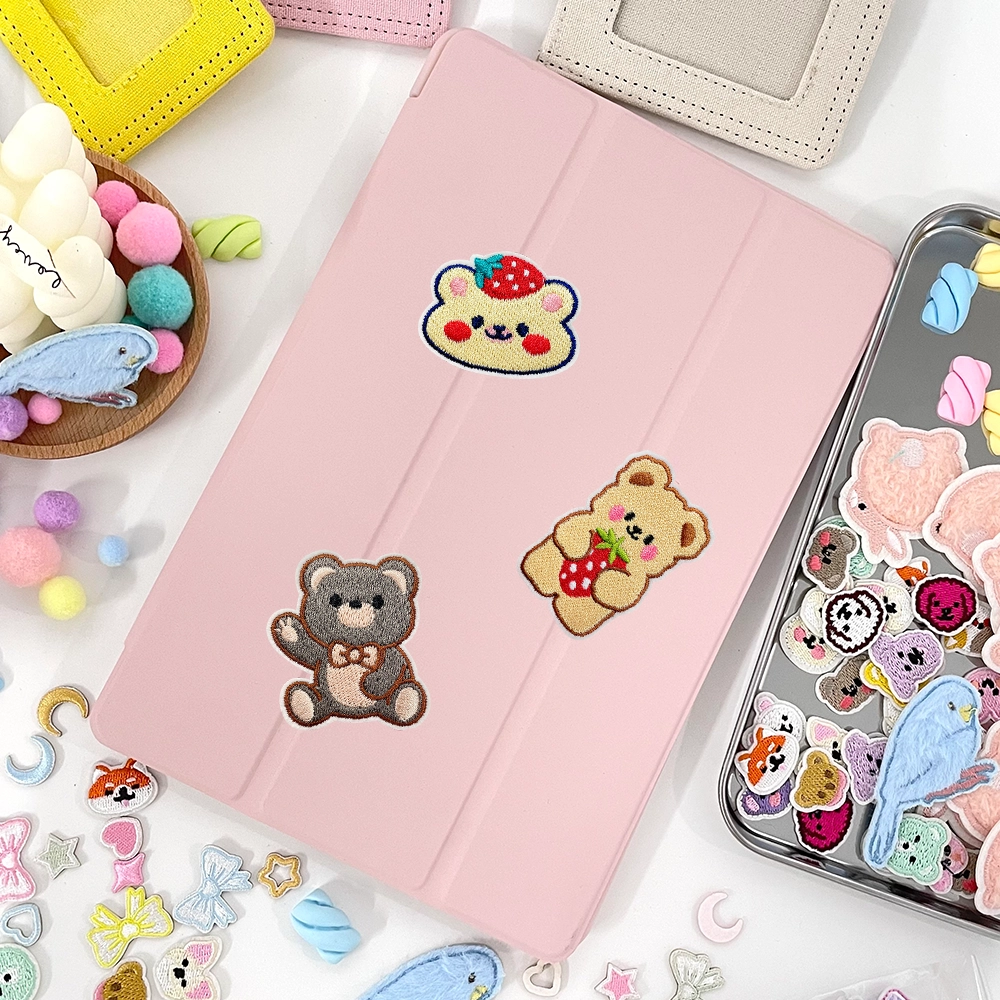 Embroidered patches for tablet case