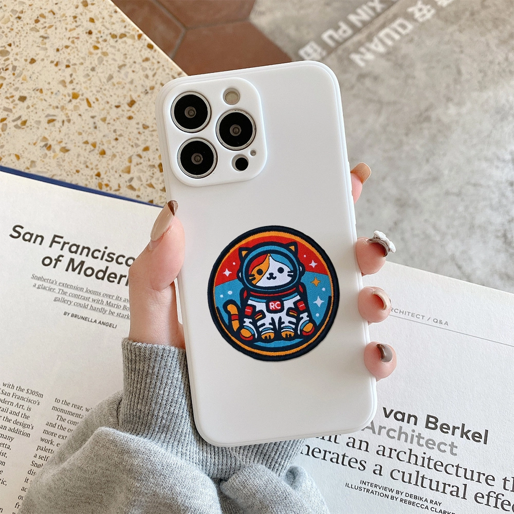 Woven patches for phone case