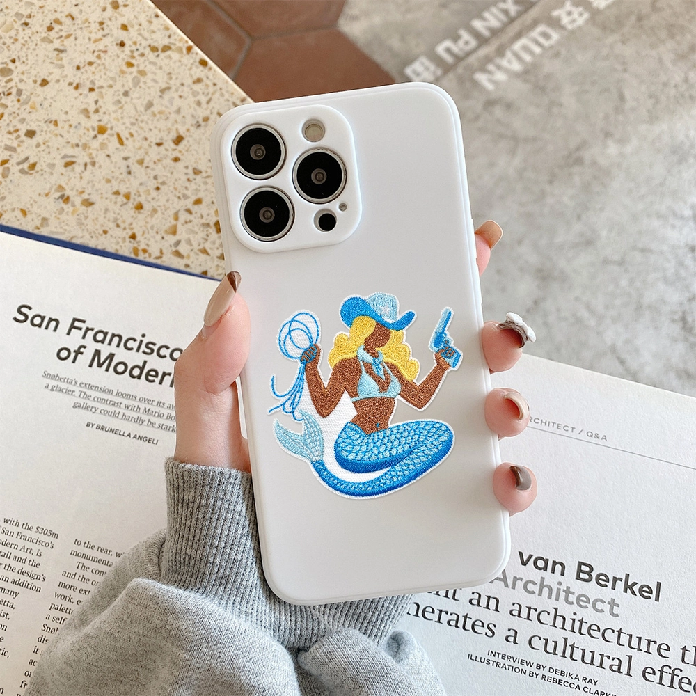 Embroidered patches for phone case