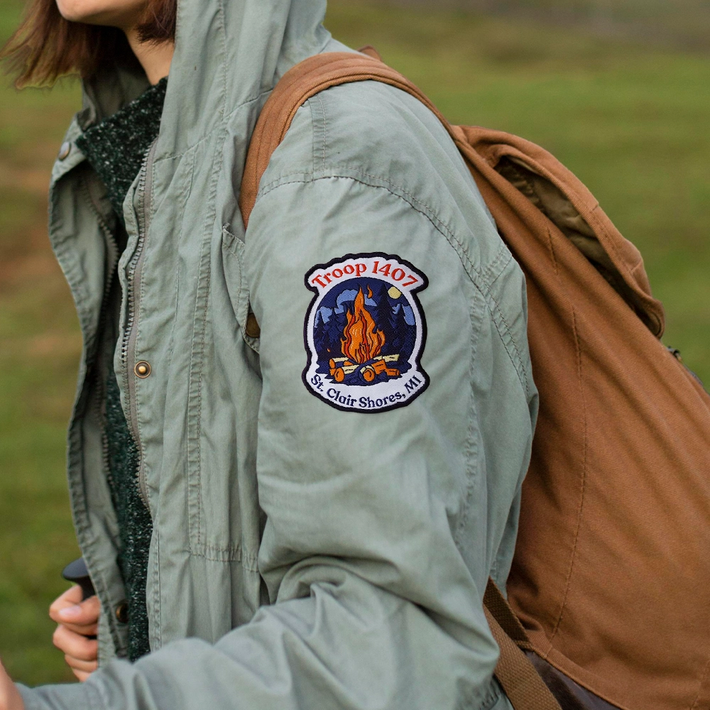 Woven patches for jacket