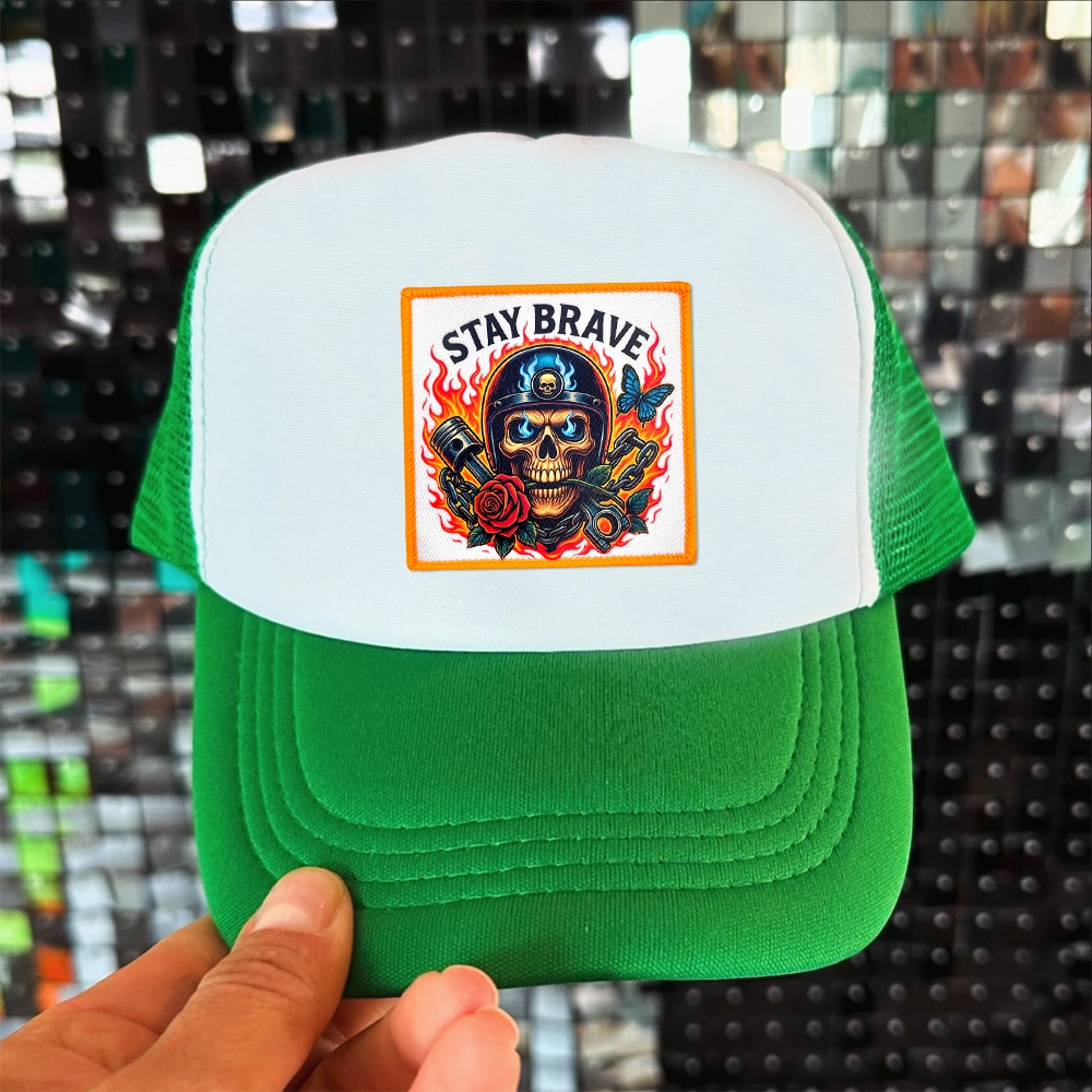 Embroidered + printed patches for hats