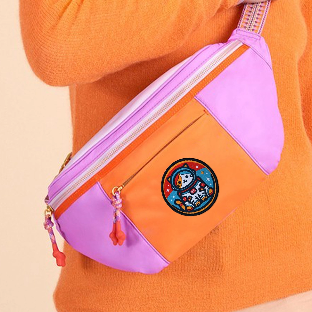 Woven patches for belt bag