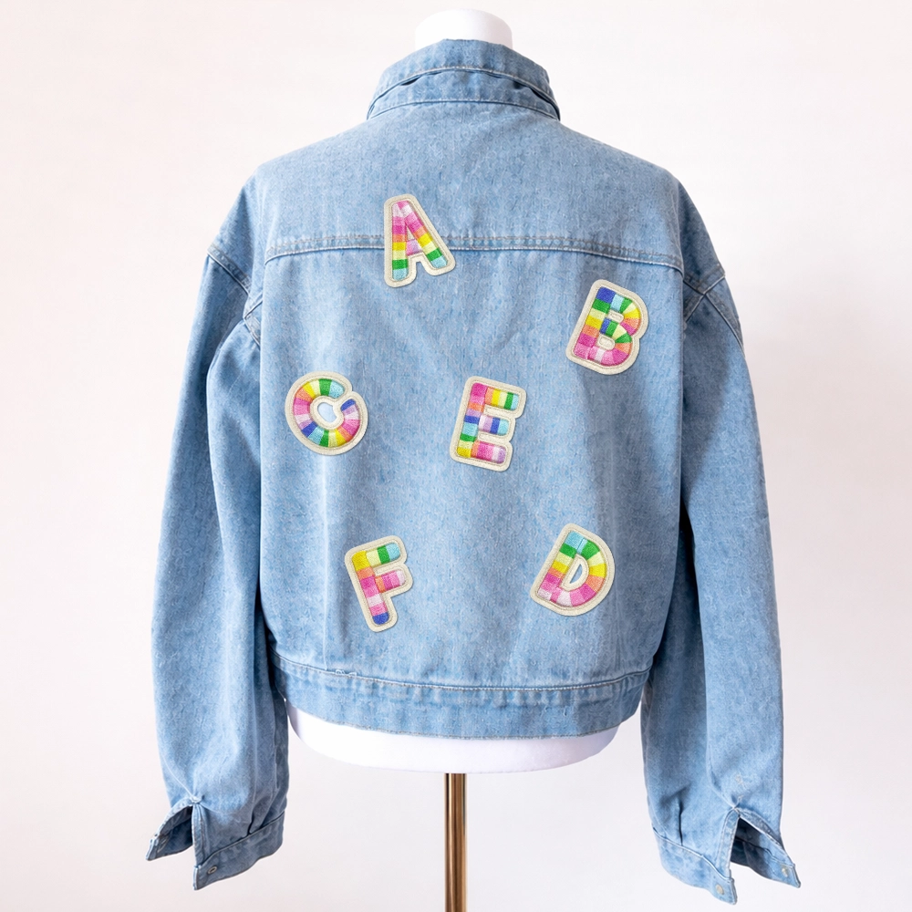 3d embroidered patches for denim shirt