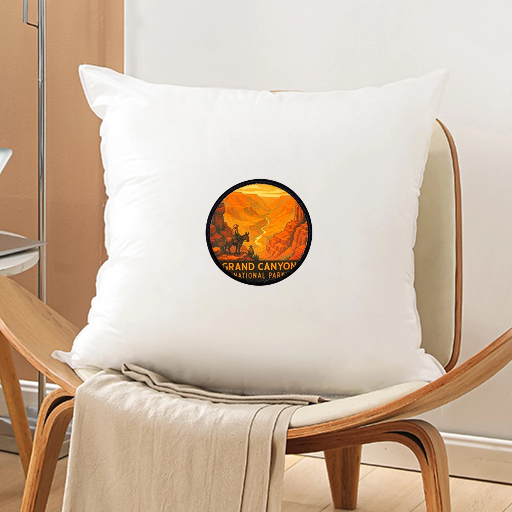 printed patches for throw pillow