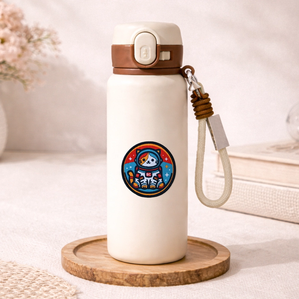 Woven patches for insulated tumbler