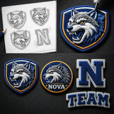 Custom 3D Embroidered Patches for Bold Team Logos