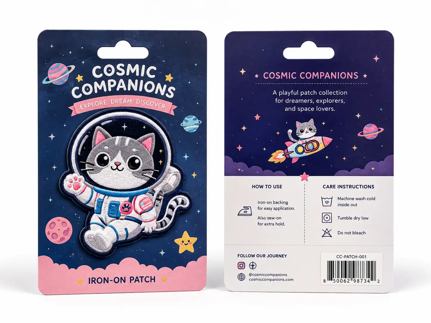 Custom patch packaging cards