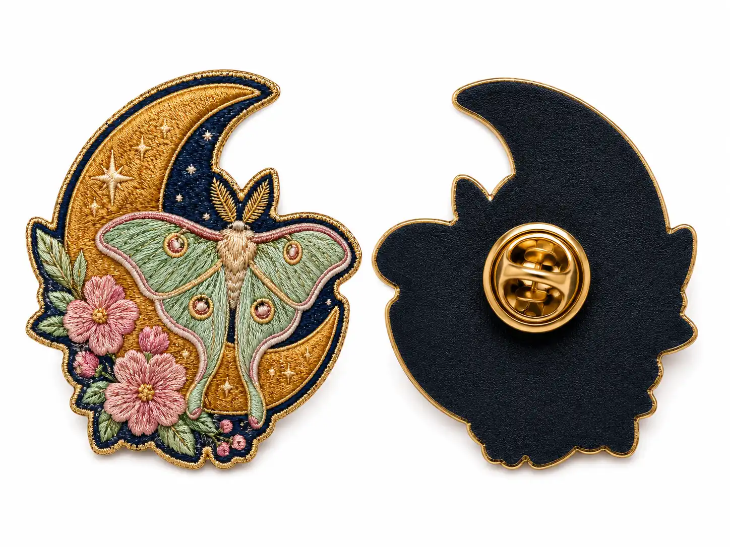 Custom embroidered pin badges