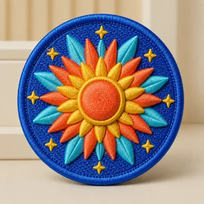 Sunflower 3D embroidery patch