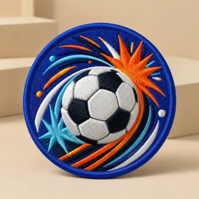 Soccer 3D embroidery patch