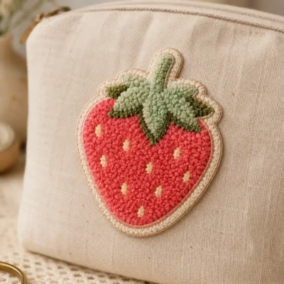 Strawberry chenille patch