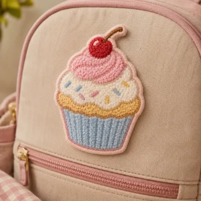 Cupcake chenille patch