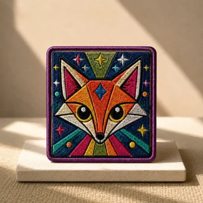 Fox embroidered patch