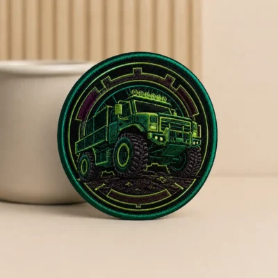 Tractor embroidered patch