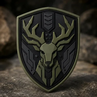 Deer skull PVC patch