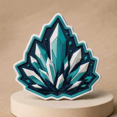 Crystal cluster PVC patch