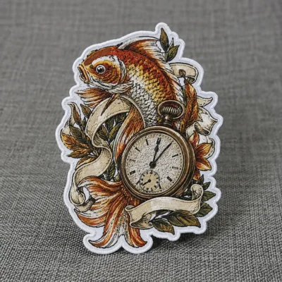 Koi fish printed patch