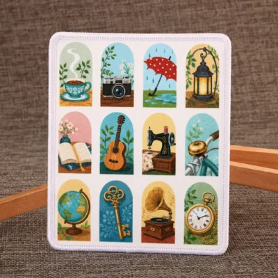 Vintage collage printed patch