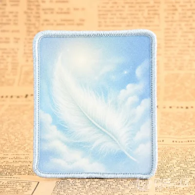 Feather printed patch