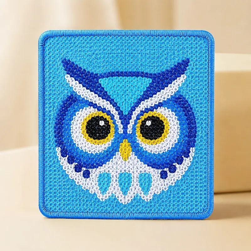 Owl sequin patch