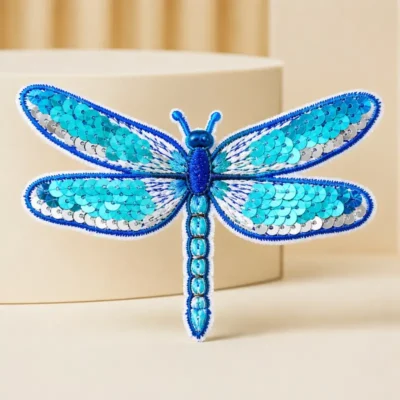 Dragonfly sequin patch