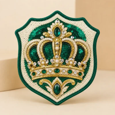 Crown sequin patch