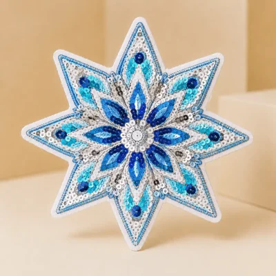 Snowflake sequin patch