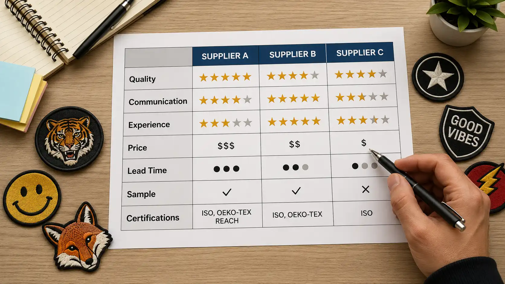 chinese patch suppliers