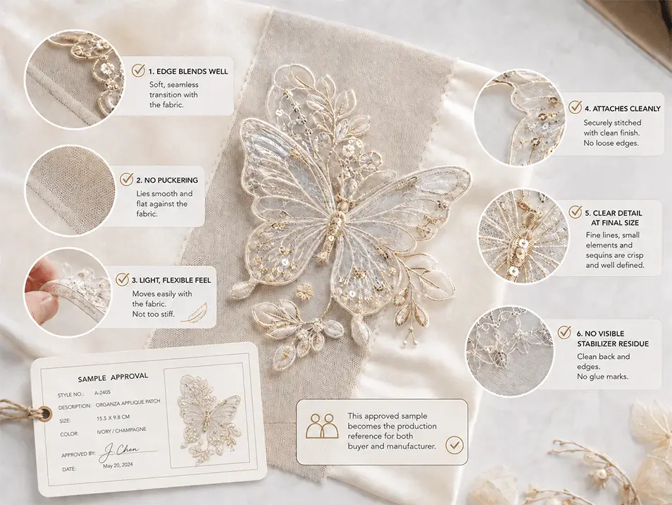 Organza Applique Patches Sample