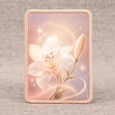 Lily flower printed patch