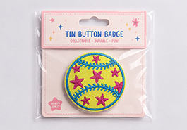 Custom embroidered badge retail packaging example
