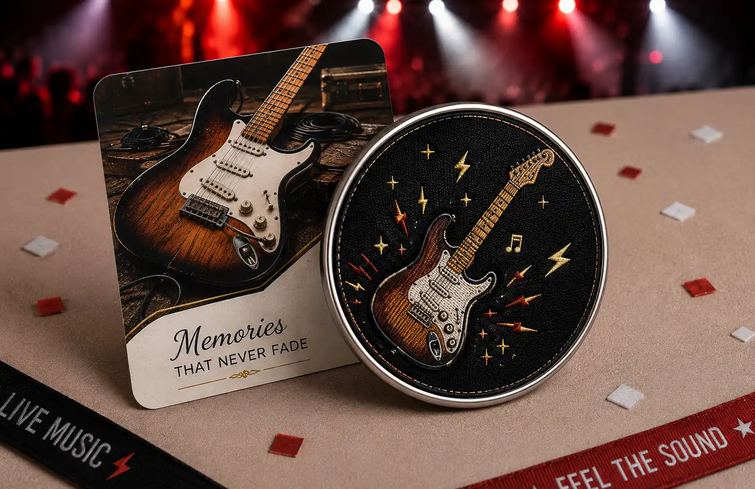 Custom event and fan merchandise embroidered badges