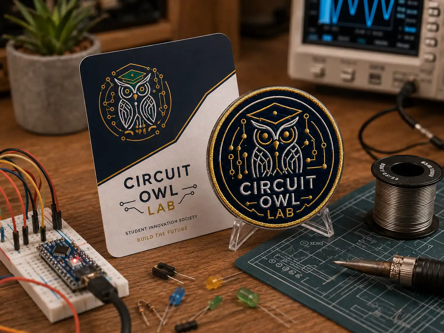 Custom school and team embroidered pin badges