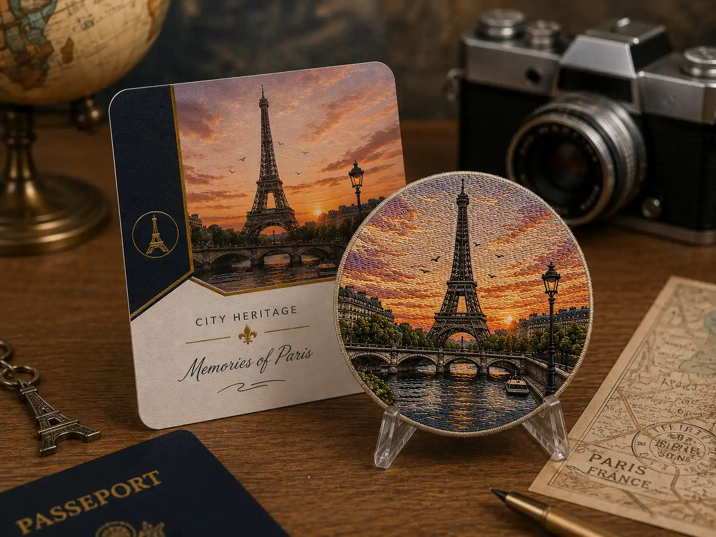 Tourism and souvenir embroidered badges