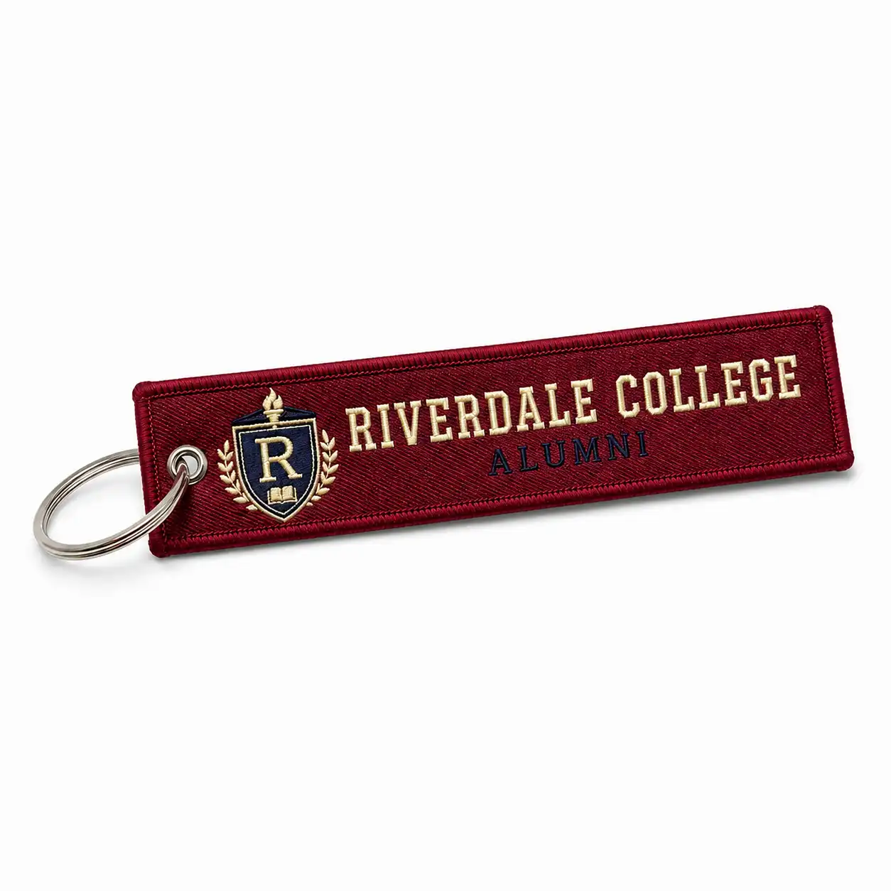 Black Embroidered Key Tags