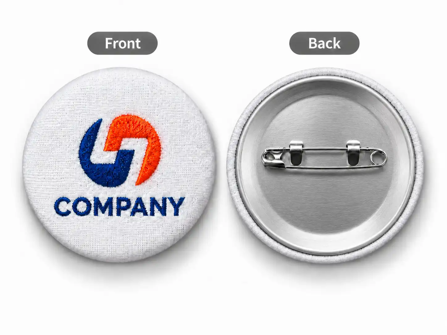 Custom logo embroidery button badges