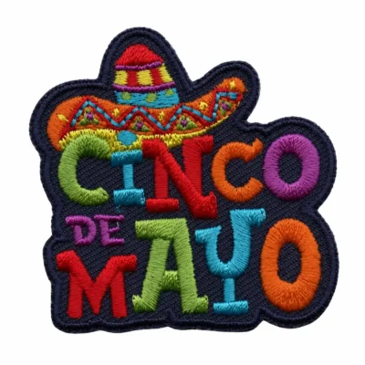 cinco de mayo fiesta 3d embroidered patches