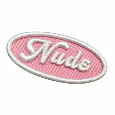 pink kids name 3d embroidered patches