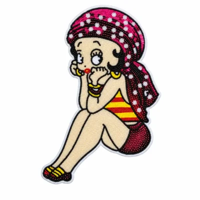 Betty Boop Beach Pinup Sequin Patches