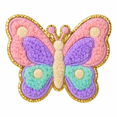 Butterfly chenille patch