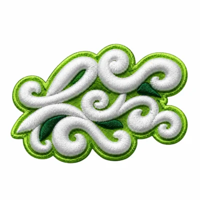 Cloud wind 3D embroidery patch
