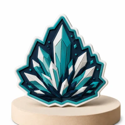 Crystal cluster PVC patch
