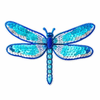 Dragonfly sequin patch