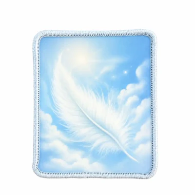 Feather printed patch