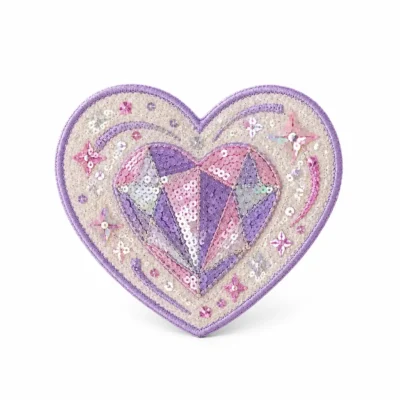 Heart diamond sequin patch