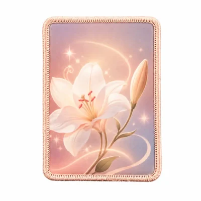 Lily flower printed patch