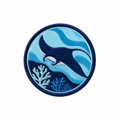 Ocean ray embroidered patch
