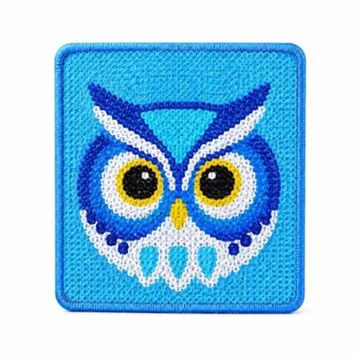 Owl sequin patch