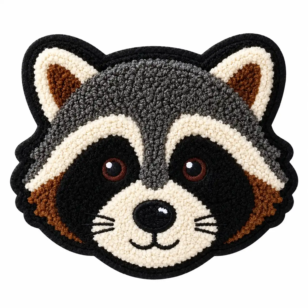 Raccoon Face Chenille Patch