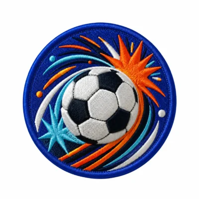 Soccer 3D embroidery patch